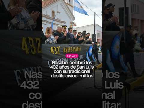 Naschel celebró los 432 años de San Luis con su tradicional desfile cívico-militar.