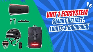 UNIT 1 Smart Helmet with Lights & Crash Alerts