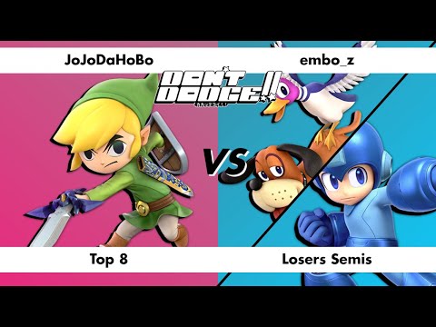 DON'T DODGE!! JoJoDaHoBo (Toon Link) vs embo_z (DuckHunt/MegaMan) [Top 8 Losers Semis]