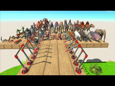 PASSING THE METAL TENTACLE ROAD TRAP | Animal Revolt Battle Simulator