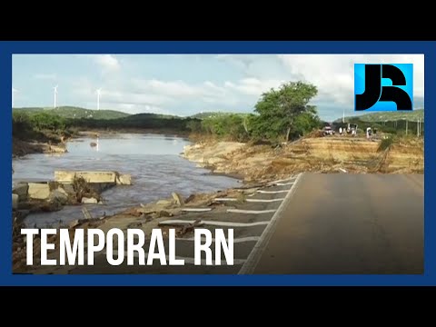 Chuva forte no fim de semana danifica ponte e interdita estrada no Rio Grande do Norte