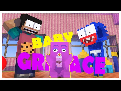 KRIK KRIK - Monster School : BABY GRIMACE -  Minecraft Animation