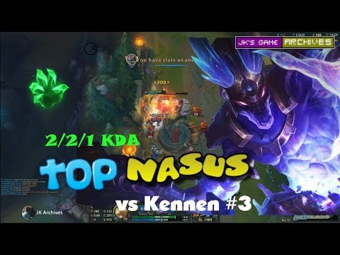 [LOL] GOLD III: Nasus vs Kennen #3 - 2/2/1 (W)