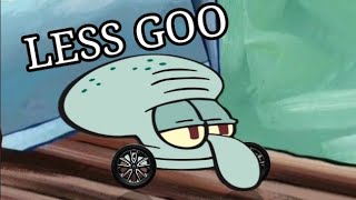 Squidward turns into a convertible