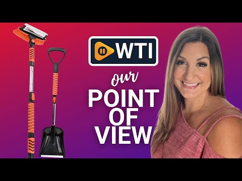 42'' Ice Scraper and Extendable Snow Brush Emergency Snow Shovel Snow Broom with Foam Grip 180° Pivoting Brush Head Snow Scraper for Cars - WTI product video review