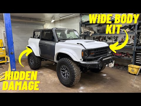 REBUILDING WRECKED 2022 FORD BRONCO WIDE BODY KIT & BIGGER TIRES