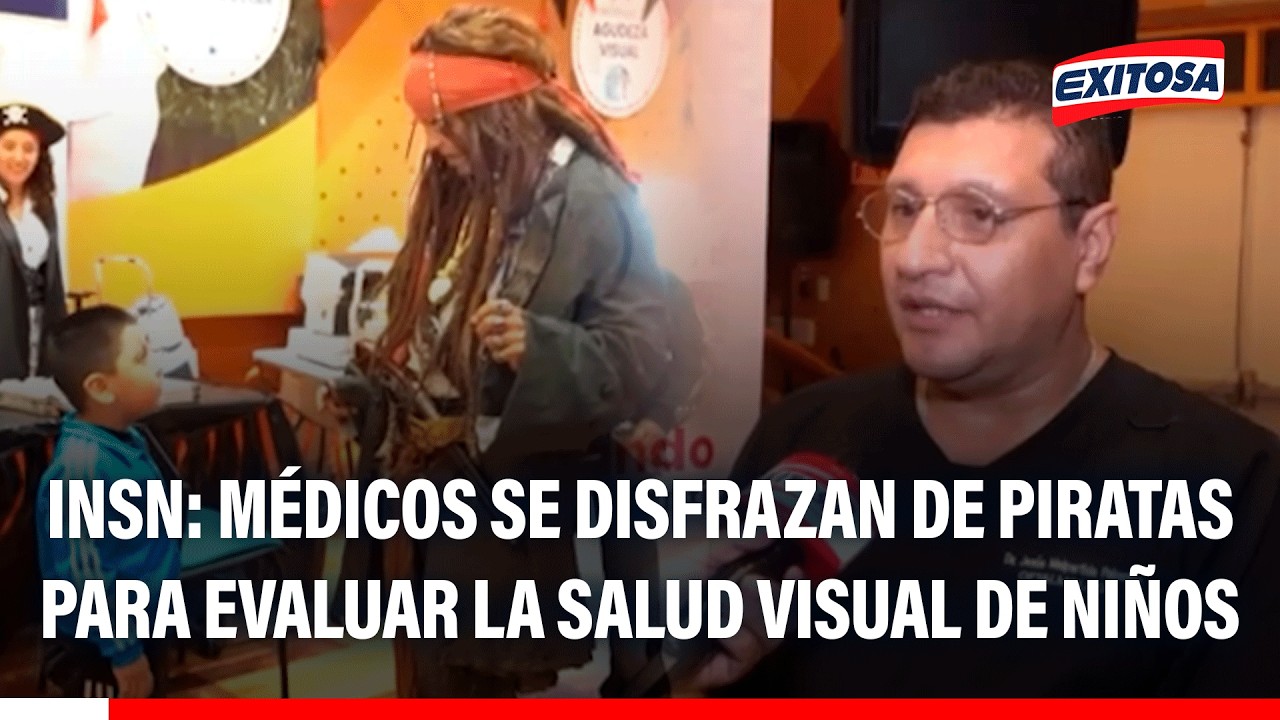 🔴🔵 Médicos del INSN disfrazados de piratas compartieron servicio oftalmológicos con niños