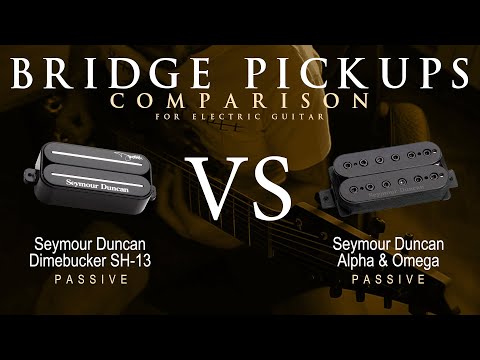 Seymour Duncan DIMEBUCKER SH-13 vs ALPHA & OMEGA - Bridge Guitar Pickup Comparison Tone Demo
