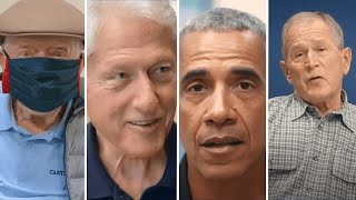 video: Video: Former US Presidents Obama, Bush, Clinton and Carter urge Americans to get vaccinated - but Trump is absent