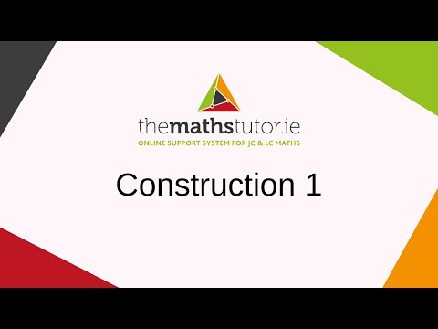 Construction 1. Bisector of an angle, using only compass and straight edge