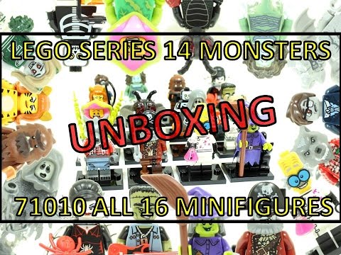 LEGO COMPLETE SERIES 14 MONSTERS MINIFIGURES 71010 REVIEW & OPENING