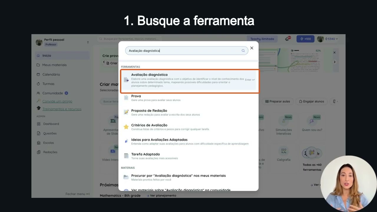Thumbnail do tutorial em vídeo da Teachy