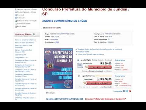 Concurso Prefeitura de Jundiaí / SP AGENTE COMUNITÁRIO DE SAÚDE - Apostilas para concursos públicos