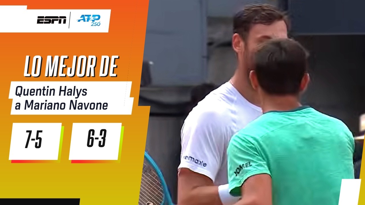 MARIANO NAVONE SE TOPÓ CON UN QUENTIN HALYS INSPIRADO Y CAYÓ EN SETS CORRIDOS | RESUMEN