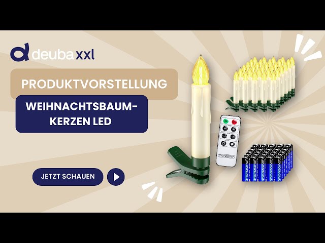 Video teaser for MONZANA® LED Weihnachtsbaumkerzen 30er-Set Warmweiß mit Batterien