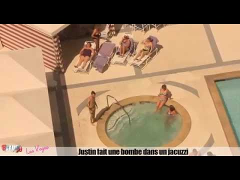 C'CAUET nrj -  Justin fait une bombe dans un jacuzzi