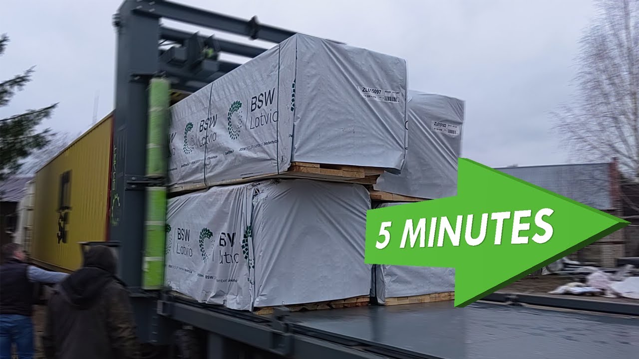 Unload Container Truck in 5 minutes | Container Loading/Unloading System