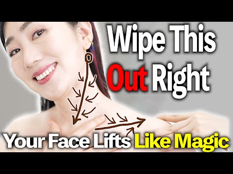 Clear the Toxins Here⚡️Watch Your Face Jump Up and Neck Wrinkles Vanish | Lymphatic Drainage