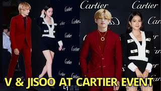 Taehyung & Jisoo Arrive at Cartier Fashion Event in Seoul, V & Jisoo at Cartier BTS Jungkook Seven