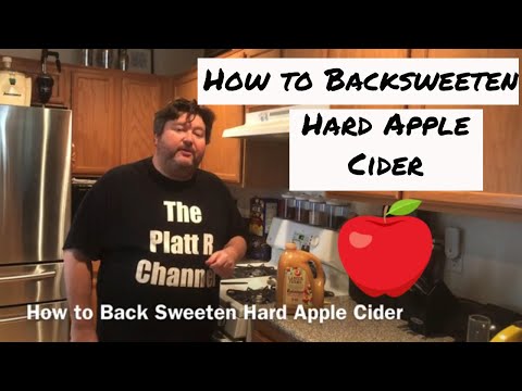 How to Backsweeten Hard Apple Cider