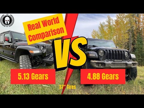 Real World Comparison Jeep Gladiator 5.13 vs 4.88 Gears