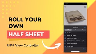 Download the video "Swift iOS Half sheet view controller - UISheetPresentationController"