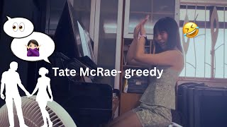Tate McRae - greedy piano cover 🎹 (spontaneous + song intro analysis)