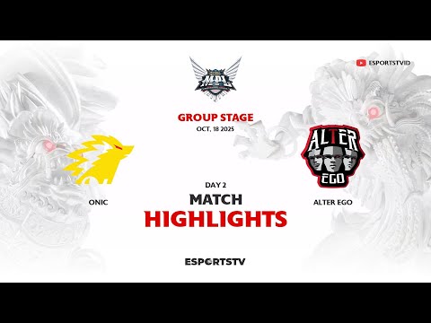 ONIC vs Alter Ego HIGHLIGHTS MPL ID S16 | AE VS ONIC ESPORTSTV