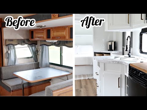 TINY HOME RV CAMPER REMODEL MAKEOVER DIY HOW TO 2021 TINY HOUSE TOUR