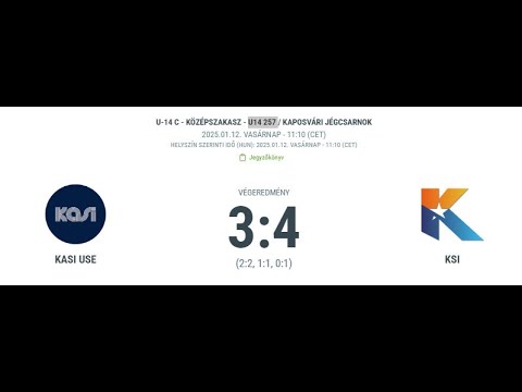 U14 257   KASI USE -  KSI   2025 01 12 Kaposvár Jégcsarnok