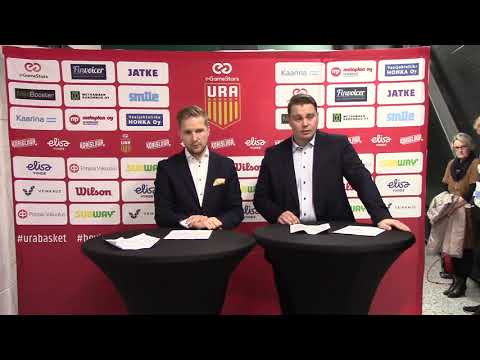 Korisliiga: Ura Basket eGameStars-Salon Vilpas 9.11.2019 lehdistötilaisuus