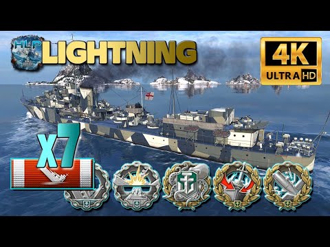 Destroyer Lightning: 7 ships destroyed - World of Warships