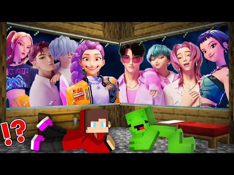 Rumi , Mira , Zoey Kpop Demon Hunter vs Security House in Minecraft Maizen JJ and Mikey - Challenge