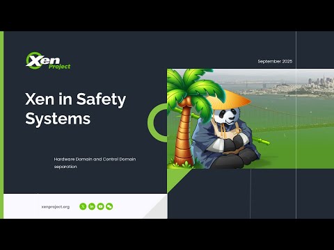 Xen in Safety Systems: Hardware Domain and Control Domain separation