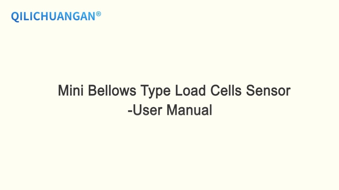 Mini Bellows Type Load Cells-User Manual