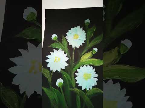 Abstract Turquoise Flowers Acrylic Painting #viral #ytshorts #youtubeshorts #shorts