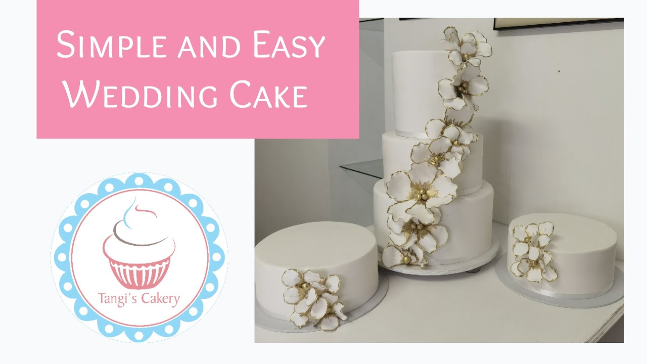 Elegant, simple wedding cake tutorial