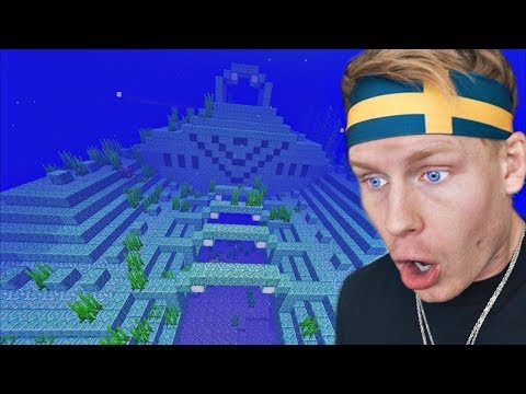 i spent 1 HOUR Underwater in this OCEAN TEMPLE in Minecraft