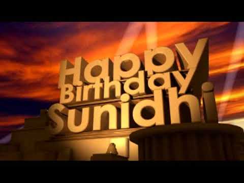 Happy Birthday Sunidhi