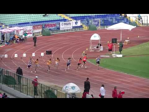 100m Final men, NC U20, Bulgaria, 2017