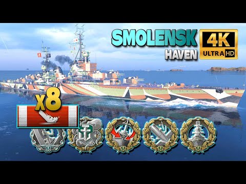 Cruiser Smolensk: 8 ships destroyed - World of Warships