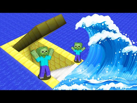 1000$ YER ALTI GEÇİT VS TSUNAMİ 😱 - Minecraft