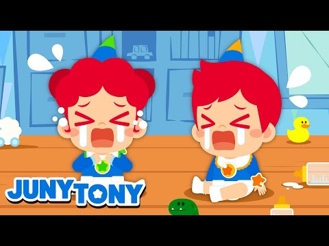 JunyTony Turned Into Babies 👶🍼 Taking Care of Baby Song｜Good Habits｜Kids Songs｜JunyTony
