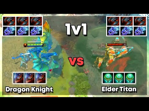 Dragon Knight vs Elder Titan - Who will win? Dota 2 1v1