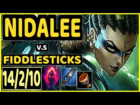 AMAZING (NIDALEE) vs FIDDLESTICKS - 14/2/10 KDA JUNGLE GAMEPLAY - EUW Ranked MASTER