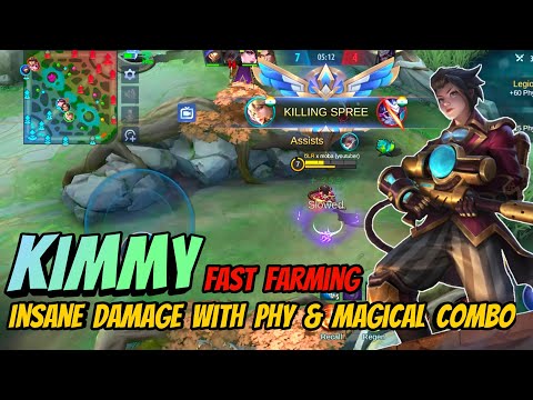 Kimmy Insane Damage With Combination of physical and magical item build : Kimmy Mlbb