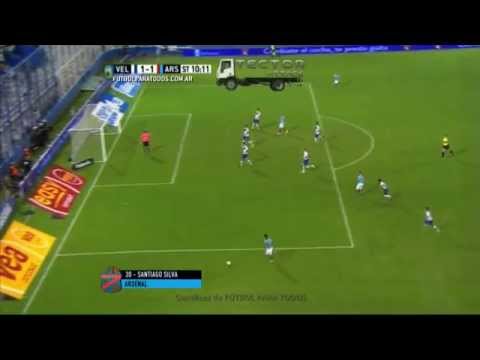 Gol de Silva. Vélez 1 - Arsenal 1. Fecha 8. Primera División 2015. FPT.