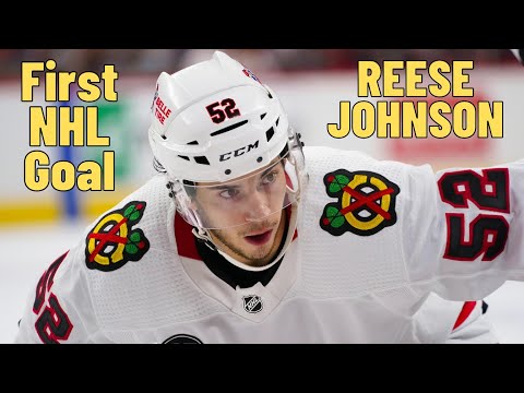 Reese Johnson #52 (Chicago Blackhawks) first NHL goal Nov 23, 2021