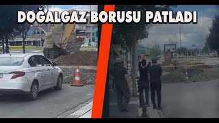 Doğalgaz borusu patladı, ortalığı koku aldı