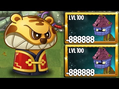 PvZ 2 Funny - Super Castle Head Zombie Level 100 Vs All Plants Max Level